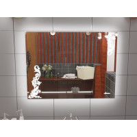 Зеркало для ванной с подсветкой Венеция 100х80 см