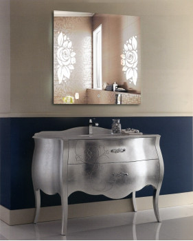 Зеркало для ванной с LED подсветкой София 40х40 см (400х400 мм)